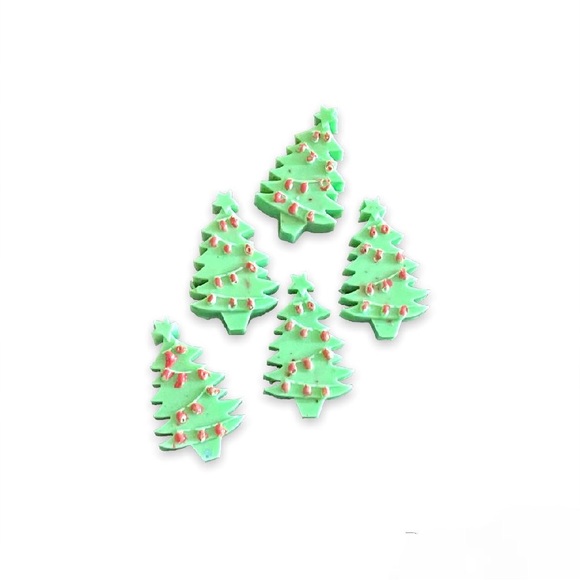 VintageBitchGifts Organic Cranberry Cookie Christmas Tree Mini Soaps 5 Pieces - Picture 4 of 9